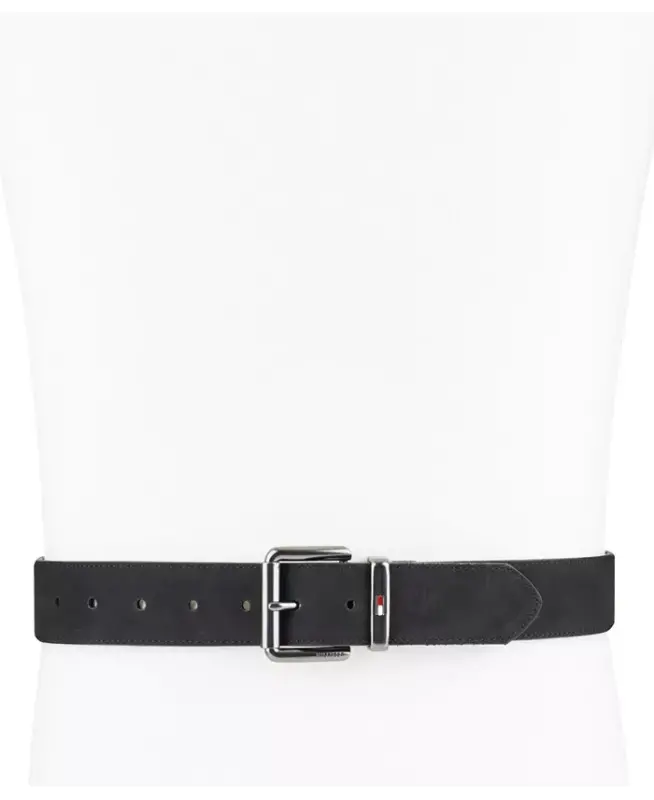 38MM Men’s Two-In-One Reversible Casual Matte and Pebbled Belt - Navy/black - 7
