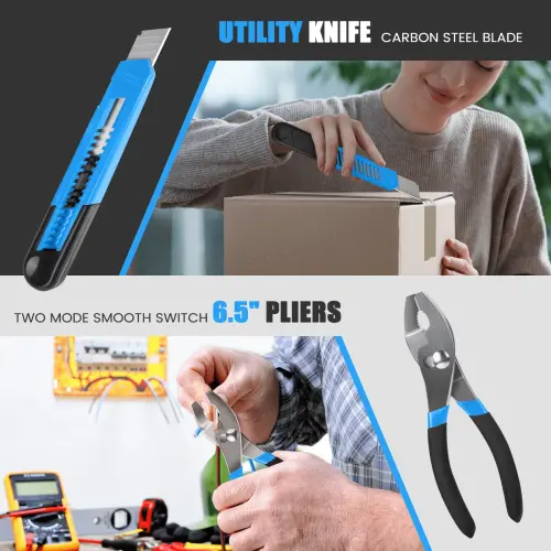 39 dona asboblar to'plami Maishiy asboblar to'plami, Umumiy asosiy uy asboblari to'plami Qizlar, ayollar va xonimlar uchun ajoyib - 4