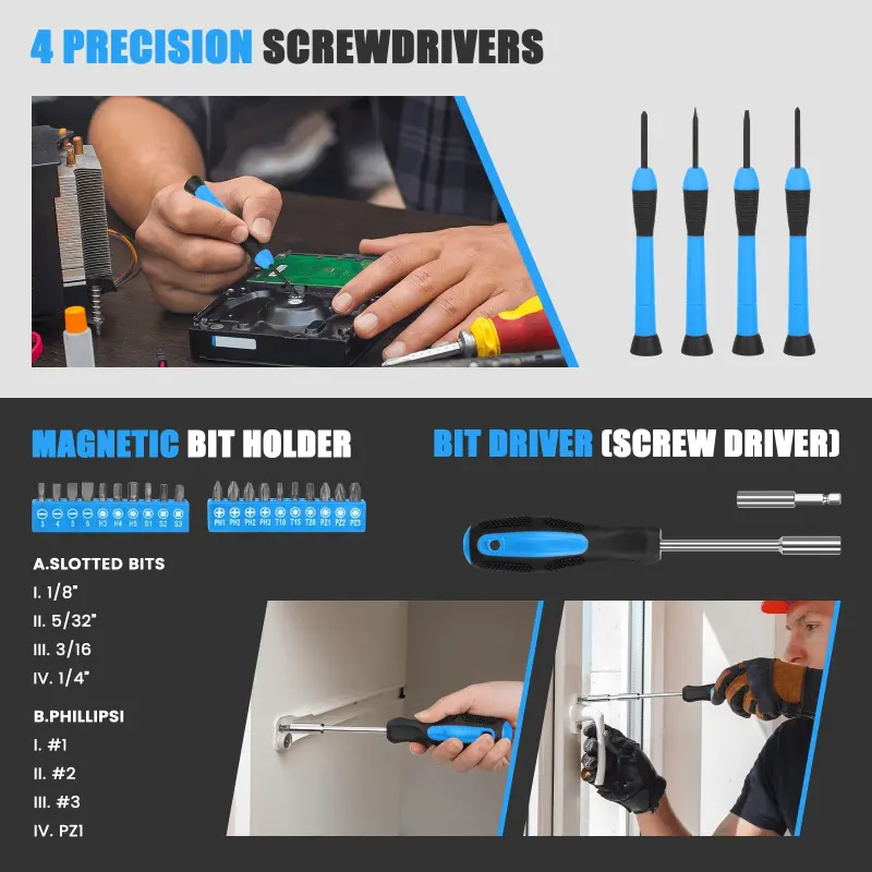 39 Piece Tool Sets All Purpose Household Tool Kit, General Basic Home Tool Set Case with Toolbox Great for Girls Ladies and Women - 3