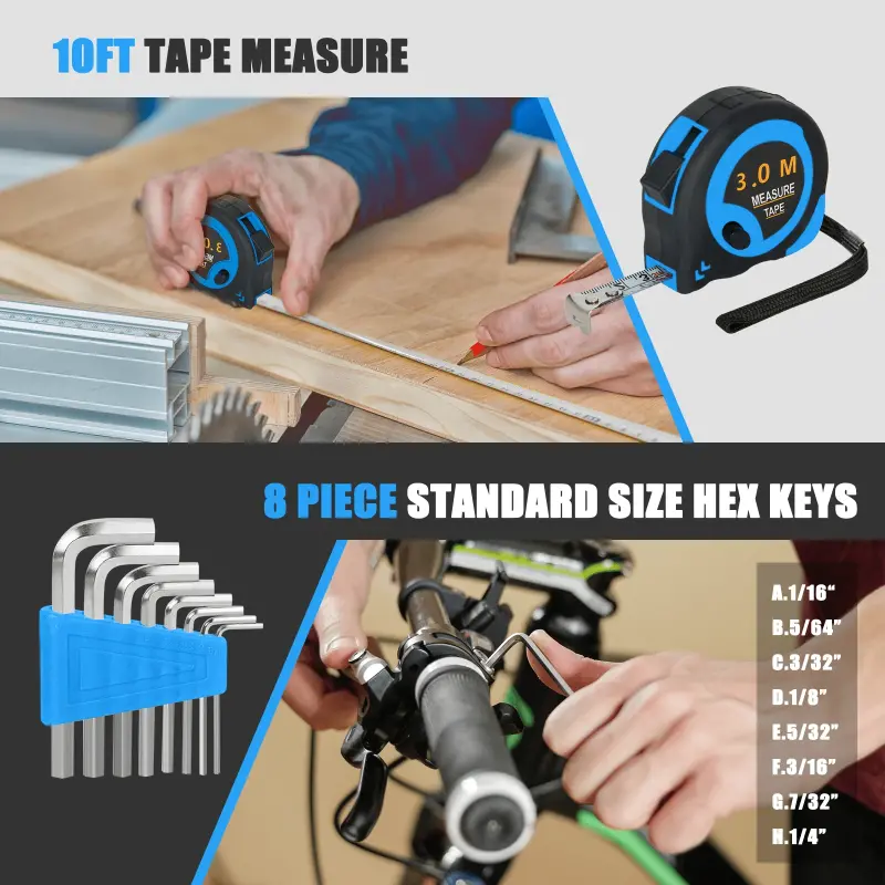 39 Piece Tool Sets All Purpose Household Tool Kit, General Basic Home Tool Set Case with Toolbox Great for Girls Ladies and Women - 5