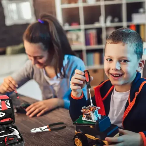 39 qismli har tomonlama uy-ro'zg'or asboblari to'plami, kichik asosiy uy asboblari to'plami, quti bilan birga uy, garaj, ofis va kollej yotoqxonasi uchun ajoyib, DIY va hunarmandchilik-QIZIL - 6