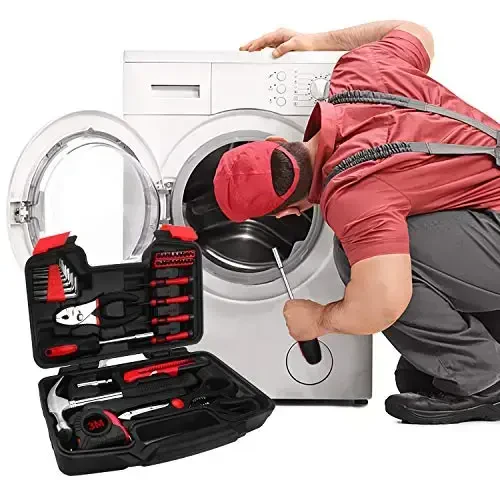 39 qismli uy-ro'zg'or asboblari to'plami - Plastik asboblar qutisi bilan kichik asosiy uy asboblari to'plami - Kollej talabalari, uyda foydalanish va boshqalar uchun ajoyib - 3