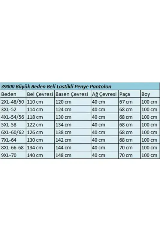 39000 Büyük Beden Yüksek Beli Lastikli Bol Paça Penye Pantolon - Mürdüm - 2
