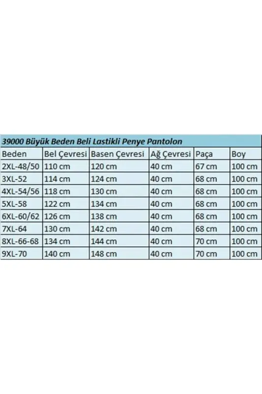 39000 Büyük Beden Yüksek Beli Lastikli Bol Paça Penye Pantolon - Vizon - 2