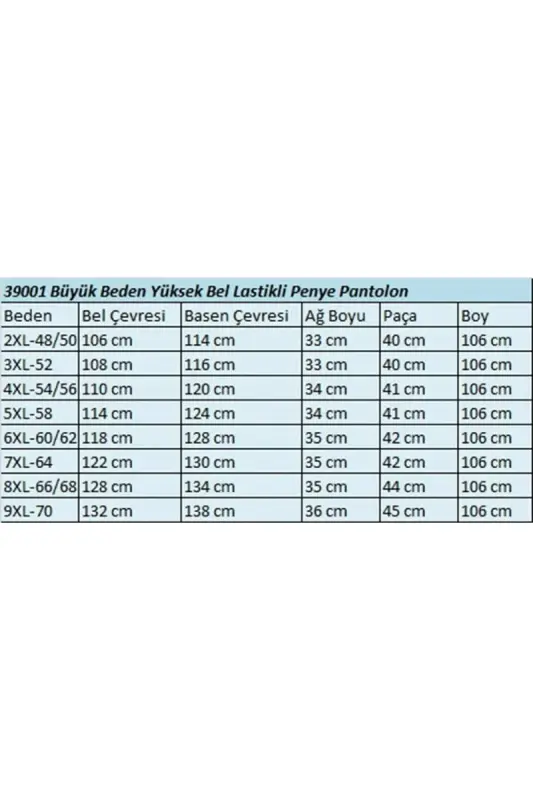 39001 Büyük Beden Yüksek Beli Lastikli Penye Pantolon - Haki - 2