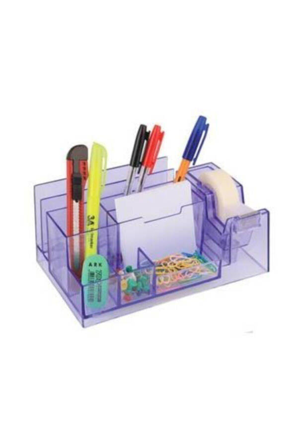 3a Ark 1444 Transparent Pencil Holder Tape Cutter Desk Set - 9