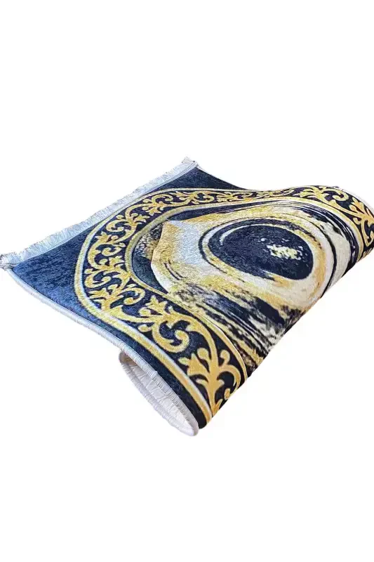 3cm Kalın Süngerli Yumuşak Seccade Çeyizlik Hacerül Esved Namazlık Diz Ağrıtmaz-HASVET - 3