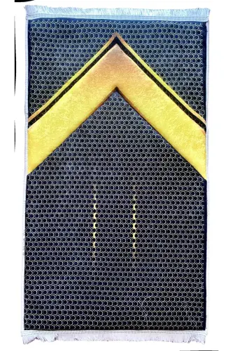 3cm Thick Sponge Soft Prayer Rug Doesn't Hurt Knees Dowry Gift Prayer Rug Foldable-GOLD BLACK 