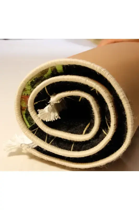 3cm Толстый Мягкий Коврик для Молитвы, Не Болят Колени, Приданое, Подарок, Каба Дизайн (70X120CM)-ЧЕРНЫЙ ЗОЛОТО КАБЕЛЬ - 3