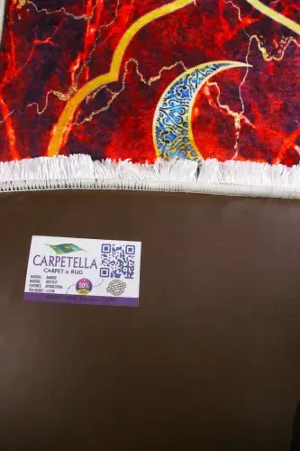 3cm Толстый Мягкий Полумесяц Молитвенный Коврик Не Болят Колени Приданое Подарок Молитвенный Коврик Складной-КРАСНЫЙ МРАМОР ЗОЛОТО - CARPETELLA (1)