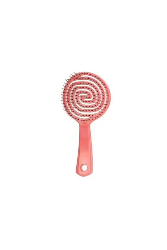 3D Hair Detangling Brush Hairdresser Comb Brush Detangling 3d Hair Brush-Round Pink - 6