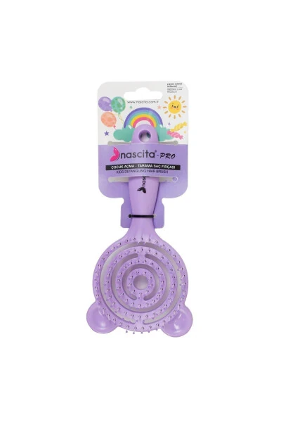 3D Kids Hair Brush - Lilac - NASCITA (1)