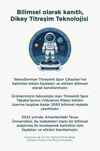 Plus Model Titreşimli Egzersiz Aleti , Titreşimli Spor Aleti , Spor Cihazı, Tekno German Vibration Plate - Piano Siyahı - 6