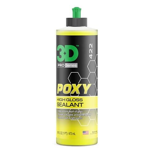 3D POXY Montan Wax Sealant – Long Lasting Hybrid Car Wax for High Gloss Finish & Paint Protection | Non-Staining Formula | Easy to Apply | Made in USA | 16 oz - 3D