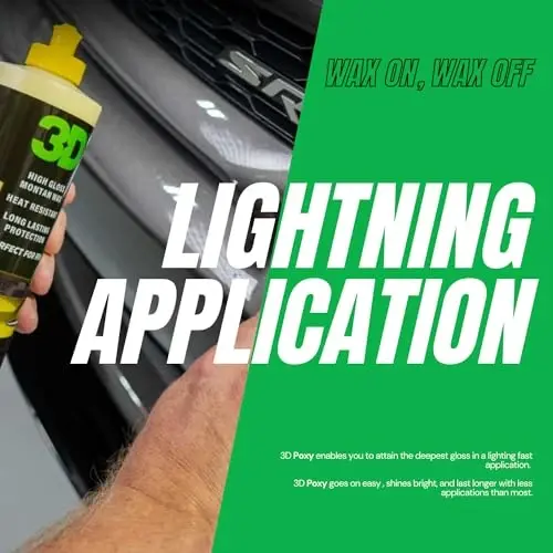 3D POXY Montan Wax Sealant – Long Lasting Hybrid Car Wax for High Gloss Finish & Paint Protection | Non-Staining Formula | Easy to Apply | Made in USA |8 oz - 3