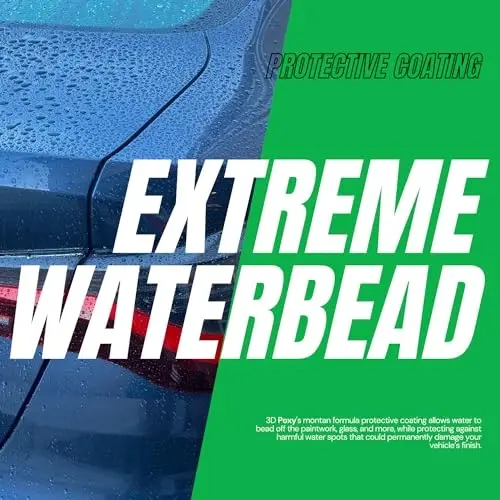 3D POXY Montan Wax Sealant – Long Lasting Hybrid Car Wax for High Gloss Finish & Paint Protection | Non-Staining Formula | Easy to Apply | Made in USA |8 oz - 5
