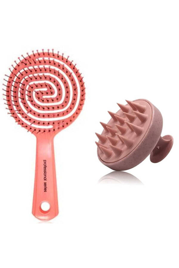 3D Professional Hair Brush + Hair Washing Comb, 2 Pack 3D + Washing Comb - 1