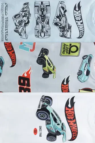 3'я Футболка с Принтом - Светло-синий/Hot Wheels - H&M (1)
