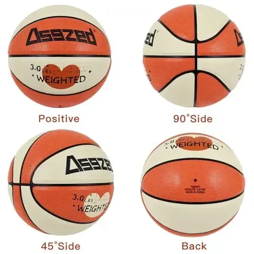 3LBS/2.2LBS 29.5/28.5 Weighted Heavy Basketball for Training Composite Trainer Basketball Improving Handling Dribbling Passing and Rebounding Skill(deflated, Size 7/6) - 7