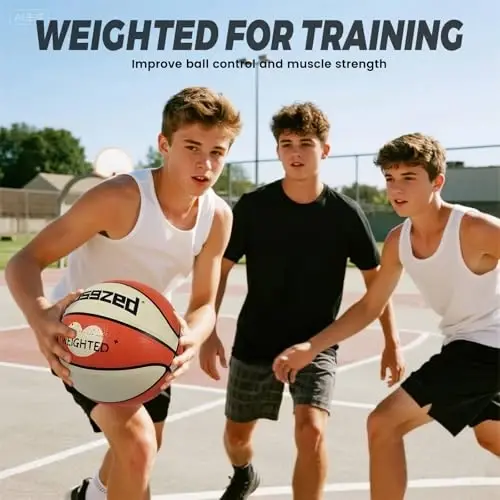 3LBS/2.2LBS 29.5/28.5 Og'irligi og'ir basketbol mashqlari uchun Kompozit murabbiy Basketbolni boshqarish, dribling, uzatish va rebound mahoratini yaxshilash (shishirilmagan, 7/6 o'lcham) - 3