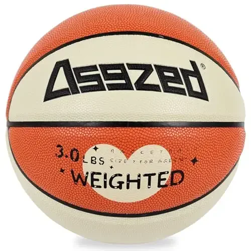 3LBS/2.2LBS 29.5/28.5 Weighted Heavy Basketball for Training Composite Trainer Basketball Improving Handling Dribbling Passing and Rebounding Skill(deflated, Size 7/6) 