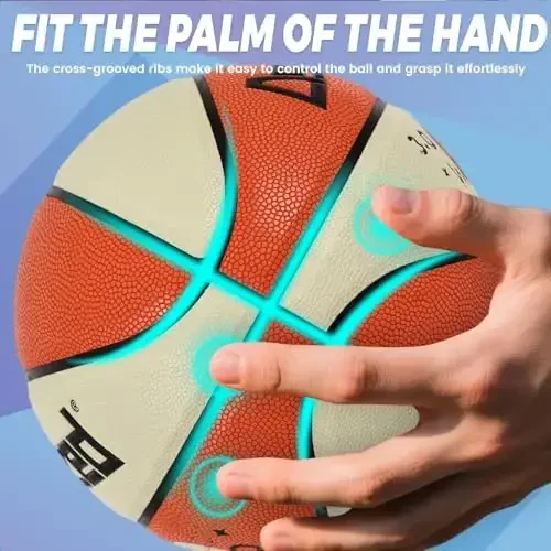 3LBS/2.2LBS 29.5/28.5 Weighted Heavy Basketball for Training Composite Trainer Basketball Improving Handling Dribbling Passing and Rebounding Skill(deflated, Size 7/6) - 5