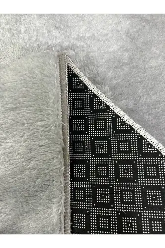 3'li Banyo Paspası Halısı Peluş Halı Klozet Takımı -- 50x90--50x60---50x50(YUVARLAK)-gri1 - SARAR (1)