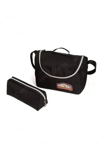 3lik Boshlang'ich maktab termal oziq-ovqat va qalamdonli maktab sumkasi - qora basketbol - 5