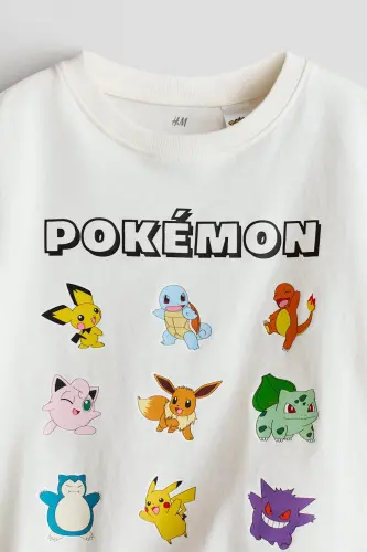 3'lü Baskılı Tişört - Beyaz/Pokémon - 4