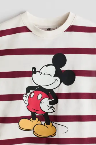 3'lü Baskılı Tişört - Lacivert/Mickey Mouse - 4