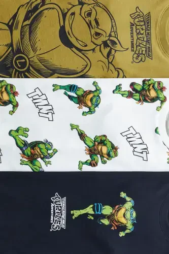 3'lü Baskılı Tişört-Lacivert/TMNT - H&M (1)