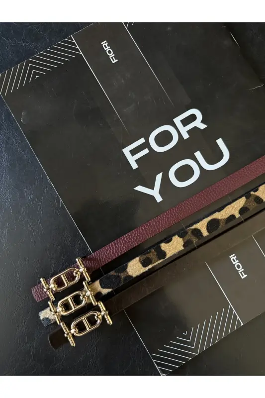 3'lü Gold Tokalı İnce Kemer, Pantolon Kemeri, Gömlek Kemeri, Ceket Kemeri-Kahve - 4