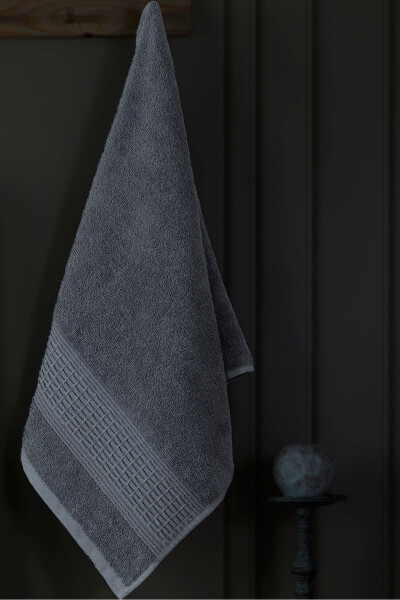 3'lü Havlulu Bornoz Seti %100 Pamuk | Kaliteli Bornoz Takımı | Yumuşaklık ve Emicilik-Antrasit - 5