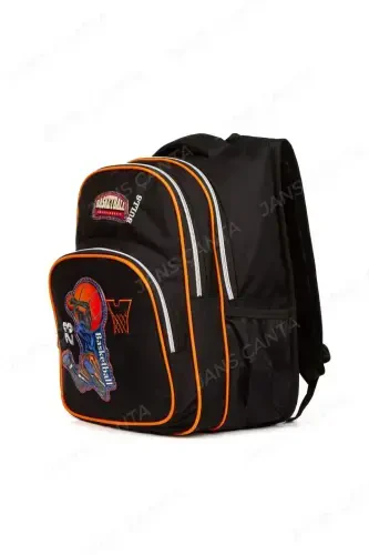 3'Lü İlkokul Termal Beslenme Ve Kalemlikli Okul Çantası-siyahbasketball - LOOP DESIGN (1)