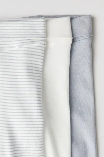 3'lü Katlanır Belli Tayt-Açık tozlu mavi - H&M (1)