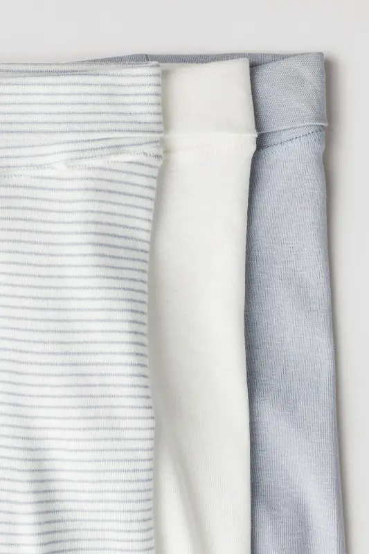 3'lü Katlanır Belli Tayt-Açık tozlu mavi - 2