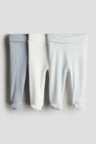 3'lü Katlanır Belli Tayt-Açık tozlu mavi - 1