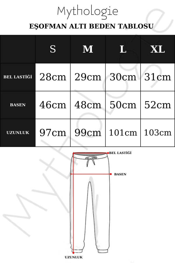 3'lü Minimal Baskılı Jogger Eşofman Altı - 5