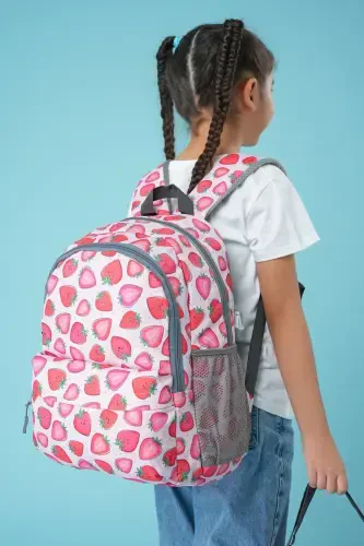 3'lü Okul Çanta Seti Çilek /plcan2079.340-Pembe - 2