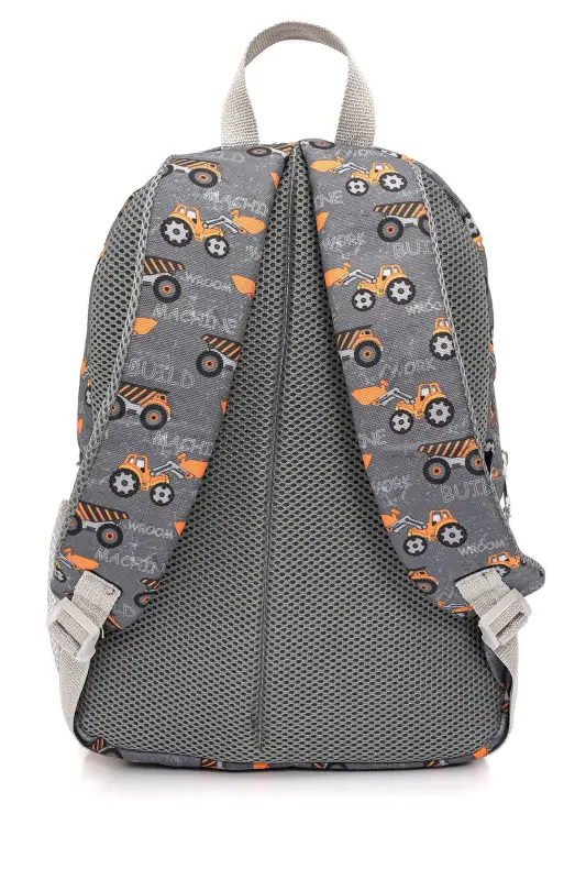 3'lü Okul Çanta Seti Gri Kamyon /PLCAN2079.335-Desenli - 5