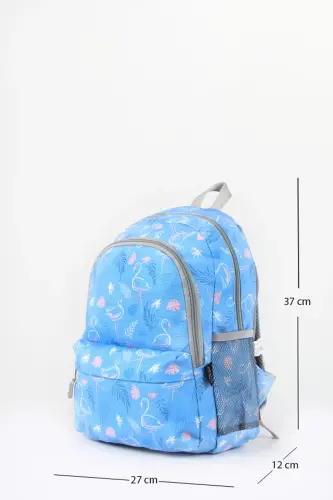 3'lü Okul Çanta Seti Mavi Flamingo /plcan2079.319-Flamingo Mavi - 3