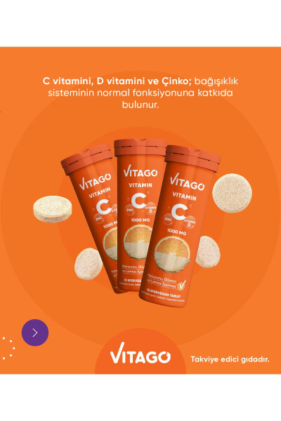 3'lü Paket - C Vitamini Efervesan Tablet - 2