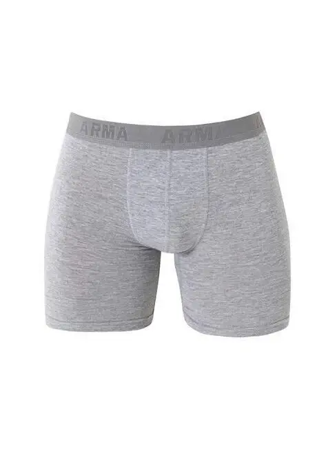 3'lü Paket Erkek Gri Uzun Paçalı Likralı Boxer - 3