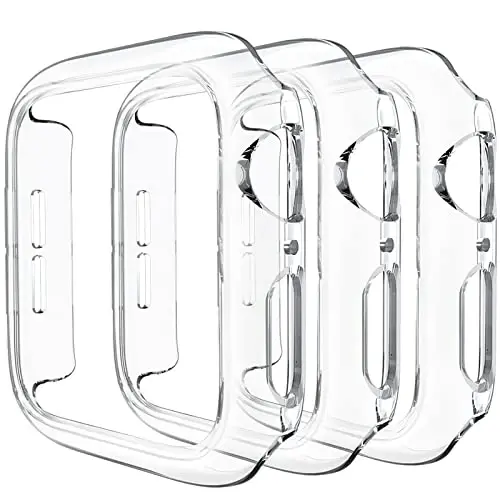 3 Pack Compatible Apple Watch Case 40mm Series 6/5/4/SE, Hard PC Bumper Case Protective Cover Frame [NO Screen Film] Compatible iWatch Accessories 40mm, Clear - 1