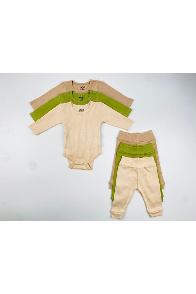 3'lü Pamuklu Raporlu Basic Zıbın Takım - EFU BABY