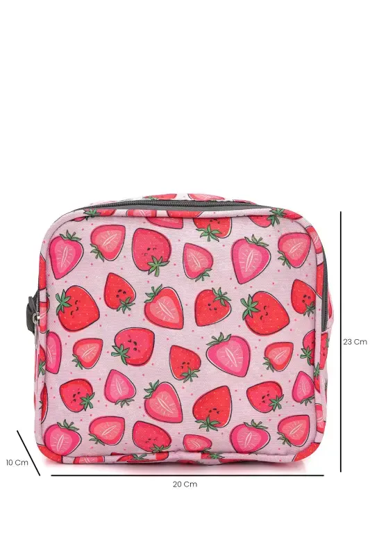 3'lu School Bag Set Strawberry /plcan2079.340-Pink - 6