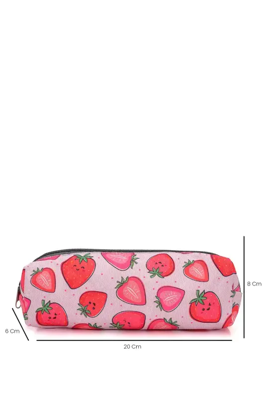 3'lu School Bag Set Strawberry /plcan2079.340-Pink - 7