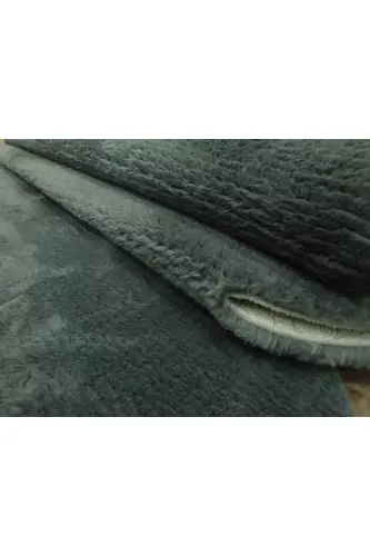 3'Lü Set Kaymaz Taban Banyo Paspası Halısı 50x50 (yuvarlak papatya ) --50x60(LAZER)- -60x100 (LAZER)-Koyu Gri - 2