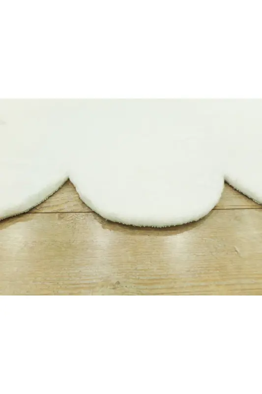 3'lü Set Kaymaz Taban Banyo Paspası Halısı 50x50 (yuvarlak papatya ) --50x60(LAZER)- -60x100 (LAZER)-Beyaz - 3