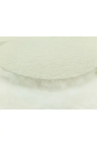 3'lü Set Kaymaz Taban Banyo Paspası Halısı 50x50 (yuvarlak papatya ) --50x60(LAZER)- -60x100 (LAZER)-Beyaz - 5